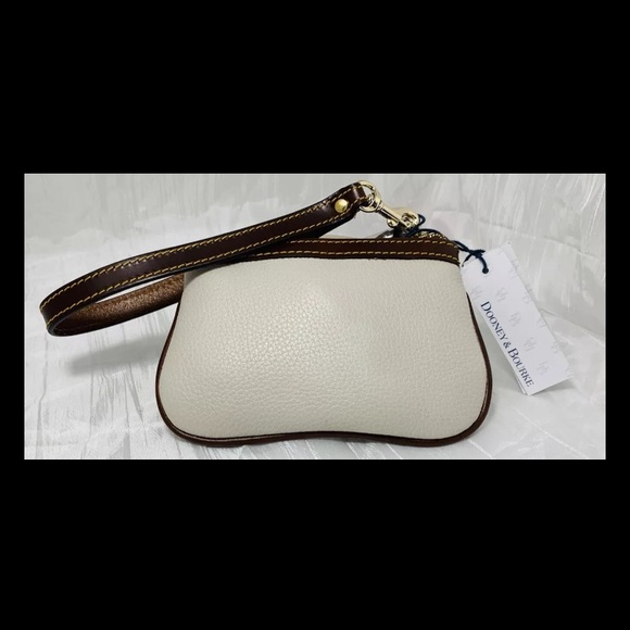 Dooney & Bourke Ivory Pebble Grain Medium Wristlet H 4" x W .5" x L 6" - Picture 4 of 6